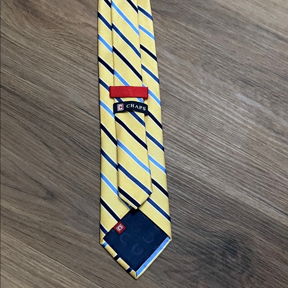 Chaps Yellow and Blue Striped Men's Tie